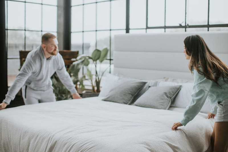 Making the bed