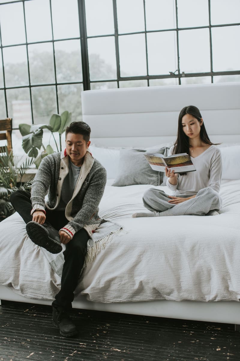 Reading together on the Zazen Bed