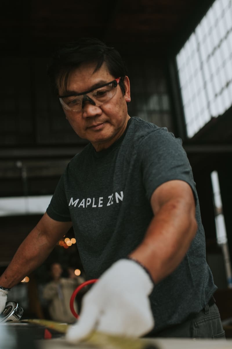 A Maple Zen craftsman at work